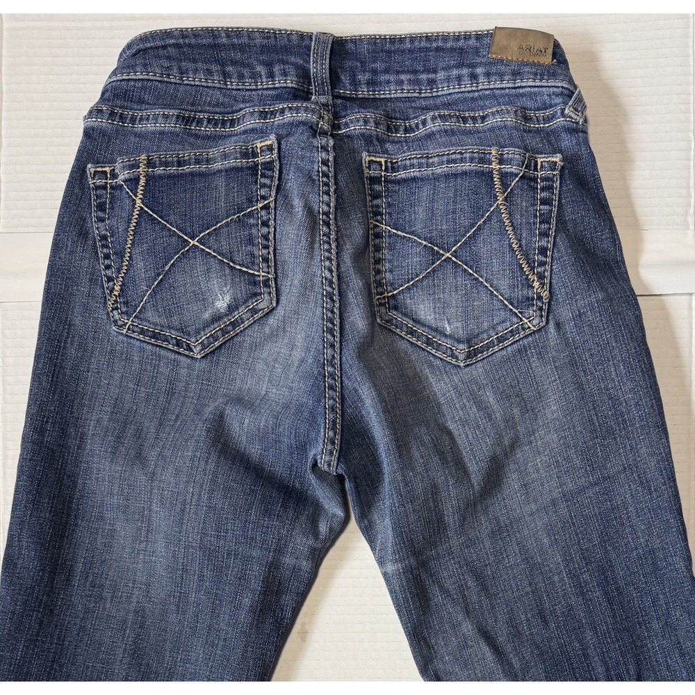 ARIAT Slim Trouser - Women's Jeans - Blue High Rise Wide Leg Denim - 26R 26x32